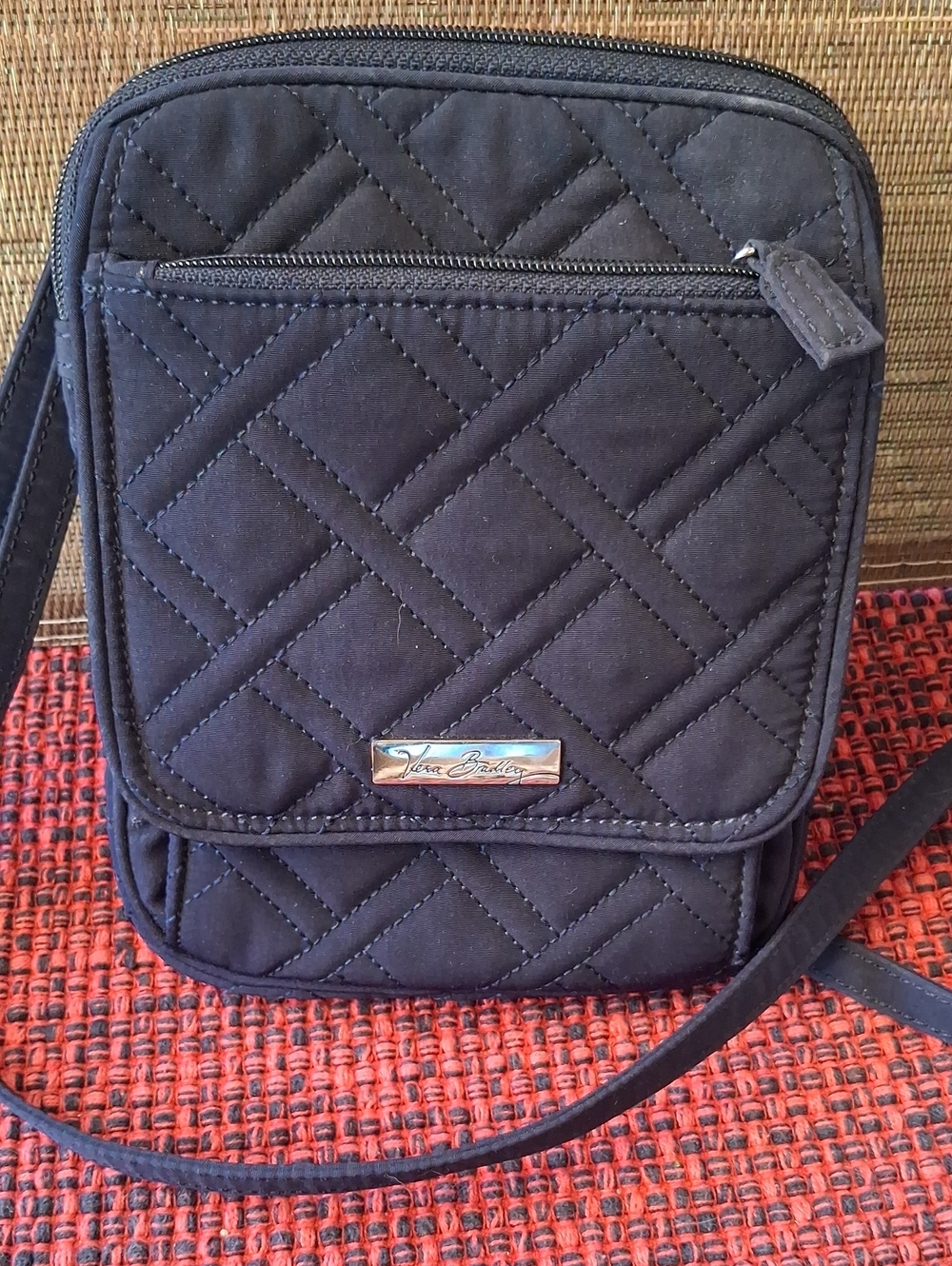 Vera Bradley Black Quilted Small Crossbody Bag